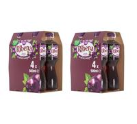 Ribenna Blackcurrant 4 x 500ml - Rich In Vitamin C With No Artificial Colours For a Great-Tasting Natural Flavour - Pack of 2