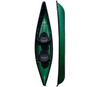 Riber Lightweight Vacuum Formed Canoe - Two Seats - Two Person Plastic Seat Style - Lightweight & Robust - Ergonomic Seats - 12.8ft Long - Green - Model 1032
