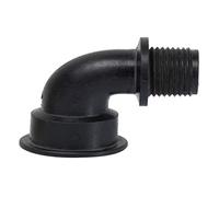 Ribimex PRRAC1MFC Fitting Elbow, PL, M/F, 1" x 1", Black, 6x4.5x6cm