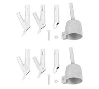 Ribinuod 8X Welding Nozzles for Vinyl PVC Plastic Hot Air Blower Triangle Speed Nozzle 5mm Round Welding Head Alloy y Type