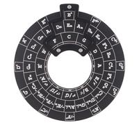 Ribinuod Circle of Fifths Wheel Guitar Chord Wheel Wooden Melody Tool Musical Chord Wheel for Musicians Guitar Accessories