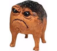 RIBJSHE Grumpy Frog Toad Statue - Ugly Angry Outdoor Garden Yard Frog Decor - Black