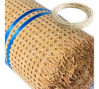 RIBLOR Cane Webbing, 31inch Width, Natural Rattan Sheet Roll, Rattan Webbing Roll, Cane Material Woven Mesh Fabric for Caning Projects Furniture Chair Cabinet Ceiling(16x59inch)