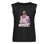 RIC Flair Wooooo Wrestling Mens Unisex Sleeveless T-Shirt Graphic Print Vests Top Black Tank Tee XL