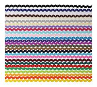 RIC Rac Ribbon (Moss Green, 15 Yards) 6mm Sewing Trimming,28 Colors.Rik RAK S Bend Decorative Trim for Apparel & Crafts. Neotrims UK