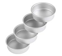 Ricardonty 4 Inch Small Cake Pan Set of 4, Baking Round Cake Pans Tins Bakeware for Mini Cake Pizza, Quiche, Non & Healthy