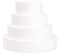 Ricardonty 4 Pack Foam Cake Dummy for Decorating and Wedding Display,Sculpture,Modeling DIY Arts,Kids Class,Floral