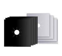 Ricardonty 8Pcs Gas Hob Range Protectors Stovetop Burner Protector Liner Cover Cleaners Cooker Covers Reusable Gas Stove Mats