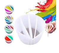 Ricardonty Reusable 4 Channels Split Color Mixing Cups for Paints, Resin Pouring Painting Tools DIY Making Drawing Accessories