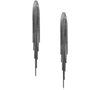 Ricarmo Vintage Alloy Chain Fringe Fish Lightweight Long Stud Earrings Simplicity Aesthetic Wedding Bride Prom Tassel Earrings For Women Girls Jewelry Gift, Metal, No Gemstone