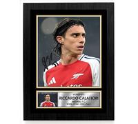 Riccardo Calafiori Signed Autograph Poster Print - Arsenal F.C. - Italy Football Memorabilia - Gift for Fans & Collectors, A4 Poster Print (297x210mm)