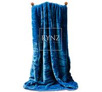 Mink Faux Fur Throw 8 Colours, Large & Xtra Large 2-3 Seater Sofa/Bed Blanket (Extra Large (200x240cm), Blue)