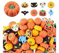 Riccioney 100 Pcs Halloween Pumpkin Erasers Bulk Fall Mini Erasers, Pencil Novelty Eraser Bulk for Kids 3D Eraser, Trick or Treat Halloween Party Favors, Rewarding Gift