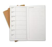 RICCO BELLO Travelers Notebook Refill Inserts, Weekly To Do Undated Calendar, Kraft Cover, 4.25 x 8.25 inches (Set of 3)