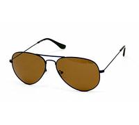 Ricco Eyewear Mirrored Lens Polarized UV 400 Protection Metal Frame Sunglasses With Zipped Cary Case And Cleaning Cloth MS1043 (Brown)