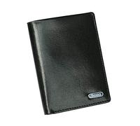 Ricco Genuine Italian Leather Slim Billfold Wallet For Men With RFID Blocking Card Protector S13 Black Yellow