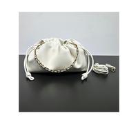 (Rice, 23-5.5-17cm) 2024 New Chinese Messenger Women's Bag Cowhide Blessing Bag Bucket Bag Pumping Rope Cloud Bag, Shoulder Mesengers Under The Armpit Women's Bag