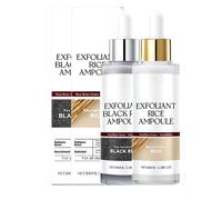 Rice Ampoule,2025 New Black And White Rice Exfoliant, Upgrade Peel Shot Glow Rice Ampoule Duo,Moisturizing Niacinamide Ampoule for Daily Skincare (100ml, Mix)