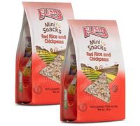 Elisha Red Lentils and Black Rice Mini Snacks - Pack of 2 80G Healthy Crisps Multipack -Gluten Free and Kosher Certified Corn Snacks -Grab and Go Snack Bag -Perfect Sharing Pack for Family and Friends