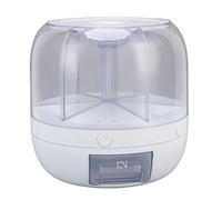 Rice and Grain Storage Container, 6 Compartment 360° Rotating Grain Storage Food Dispenser with Lid for Small Grains, Beans, Rice (10kg)