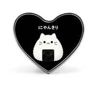 Rice Ball Cat Heart Brooch Cute Badge Lapel Pins