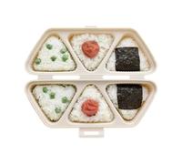 Rice Ball Maker | 6-Cavity Mold Non-Stick | Japanese Sushi Rice Ball Makers | Lunch Box Triangle Round Shapes, Beginners Kids Adults Meal Prep Picnic Camping Travel, Dishwasher