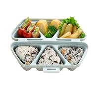 Rice Ball Maker - 6-Cavity Non-Stick Foldable Sushi Mold Shaper | Japanese Kitchen Tool for Beginners Kids Adults Meal Prep Home School Picnic Camping Travel