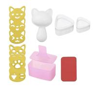 Rice Ball Mould | 8 Pieces Cute Cat Classic Rectangles Kitchen Utensils - Sushi Mould, For Home, Apartment, Hotel, Restaurant, Camper Van, Kitchen Cooking