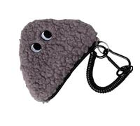 Rice Ball Wallet with Secure Zippers, Portable, Gray