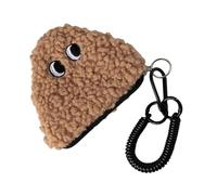 Rice Ball Wallet with Secure Zippers, Portable, Light Brown