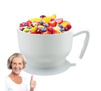 Rice Bowl Container - Feeding Bowl Rice Bowls,Spill Proof Bowl Self-Feeding Dinnerware, Dinner Bowls Soup Bowls with Suction Cup & Handle, Disability Gadgets