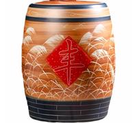 Rice Bucket Ceramic Rice Container Ceramic Rice Jar With Lid Rice Dispenser Grain Rice Storage Ceramic Container Rice Dispenser Airtight Storage Bucket For Snacks Candy Coffee Be