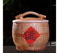 Rice Bucket Large Ceramic Jar For Rice, Ceramic With Lid, Food Containers Jar, Household Rice Barrel With Lid, Kitchen Flour Bucket, Rice Porcelain Bottle, For Rice, Soybeans, C