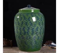 Rice Bucket Rice Ceramic Container Large Capacity Rice Dispenser Ceramic Rice Cylinder Ceramic Kitchen Storage Tank With Lids Grain Storage Tank For Tea Grain Storage Container F
