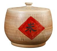 Rice Bucket Rice Container Pantry Storage Containers General Loose Tea Storage Co Decorative Jar Ceramic Containers With Lids For Food 10kg Storage Bins Food Airtight Storage Jar