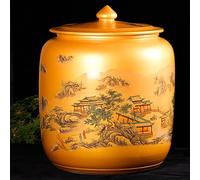 Rice Bucket Rice Jar Ceramic, Ceramic Flour Storage Containers With Lids, Kitchen Grain Storage Tank, Grain Dispenser, China Storage Containers, Coffee Beans Ceramic Storage Tank