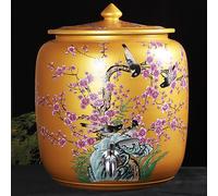 Rice Bucket Rice Jar Ceramic, Ceramic Flour Storage Containers With Lids, Kitchen Grain Storage Tank, Grain Dispenser, China Storage Containers, Coffee Beans Ceramic Storage Tank