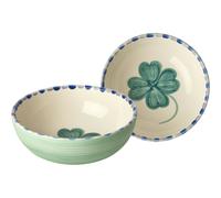 RICE - Ceramic Bowl 13,4 cm, Good Luck Clover - Soft Green
