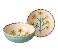 RICE - Ceramic Bowl 13,4 cm, Yellow Flower - Jade