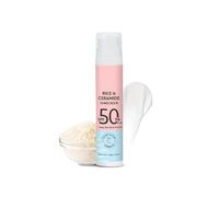 Rice & Ceramide Dewy Sunscreen SPF 50 PA+++ - 50ml | Ultra-Lightweight Transparent Gel Cream | No White Cast, Water & Sweat Proof | For Dry & Sensitive Skin Types