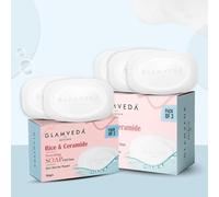 Rice & Ceramide Skin Brightening Soap with Hyaluronic Acid | Deeply Nourishes & Moisturised | Soft & Smooth Skin | Soap for Men & Women | 75 g (Pack of 5)