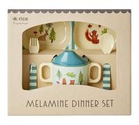 RICE - Childrens Tableware Melamine, Blue Happy Forest - Blue