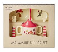 RICE - Childrens Tableware Melamine, Pink Happy Forest - Pink