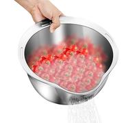Rice Cleaner - Rice Cleaning Strainer | Colanders & Food Strainers | Inclined Mouth Large Rice Washer Bowl for Easy Rice Rinsing Kitchen