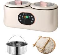 Rice Cooker 1.8L - Smart Sensor, Double Boiled Technology, Auto Keep Warm, Compact Design for Dorm, Office & Small Kitchen - Energy Efficient & Easy to Clean for 1-3 People