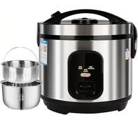 Rice Cooker, 2-5L Capacity, Low-Sugar Cooking, 304 Stainless Steel Liner, Ideal for 1-8 People, Versatile for Cooking Rice and Soup