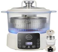 Rice Cooker | 3L Smart Cooker with 12-Hour Timer & 10 Power Settings | Easy Maintenance & One-Touch Cleaning