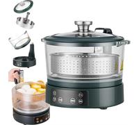 Rice Cooker 3L Stainless Steel - Smart Programmable Electric Cooker with Digital Display, Multi-Function for Grains, Porridge, Soup, Keep Warm Function