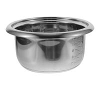 Rice Cooker 400w Inner Pot Stainless Steel 2l Round Home Replacement | Non Stick Cooking Liners, with Scale Markings, Silver Finish, Multipurpose Kitchen Use, Portable Design