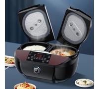 Rice Cooker 9-Liter, Multi-Functional with Double Inner Pots, 24-Hour Timer & Keep-Warm Function for Cooking Rice & Steaming Vegetables